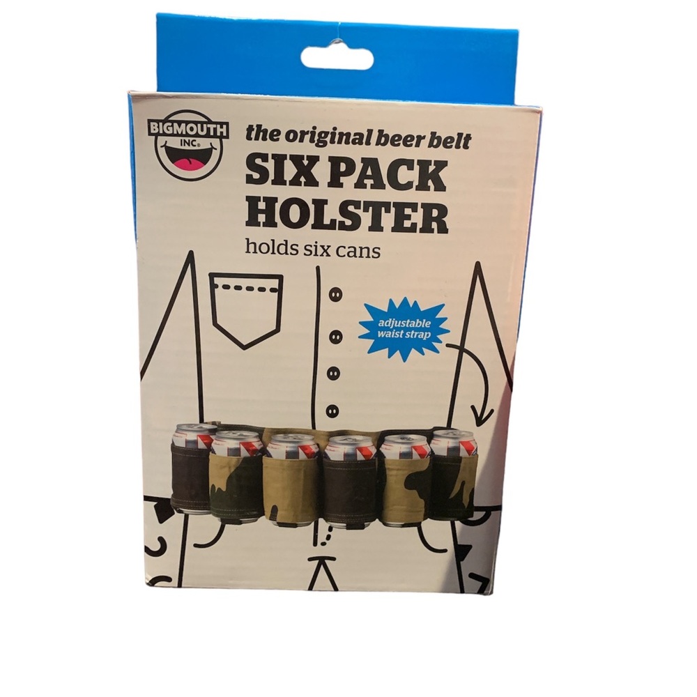 Original beer belt six pack holster Camo pattern-fathers day gift! NEW!